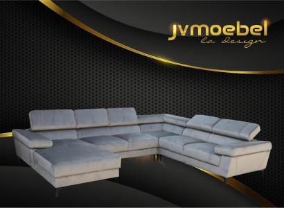 Corner sofa U-shape Living landscape Upholstered corner Textile Corner suite Sofas Couches new
